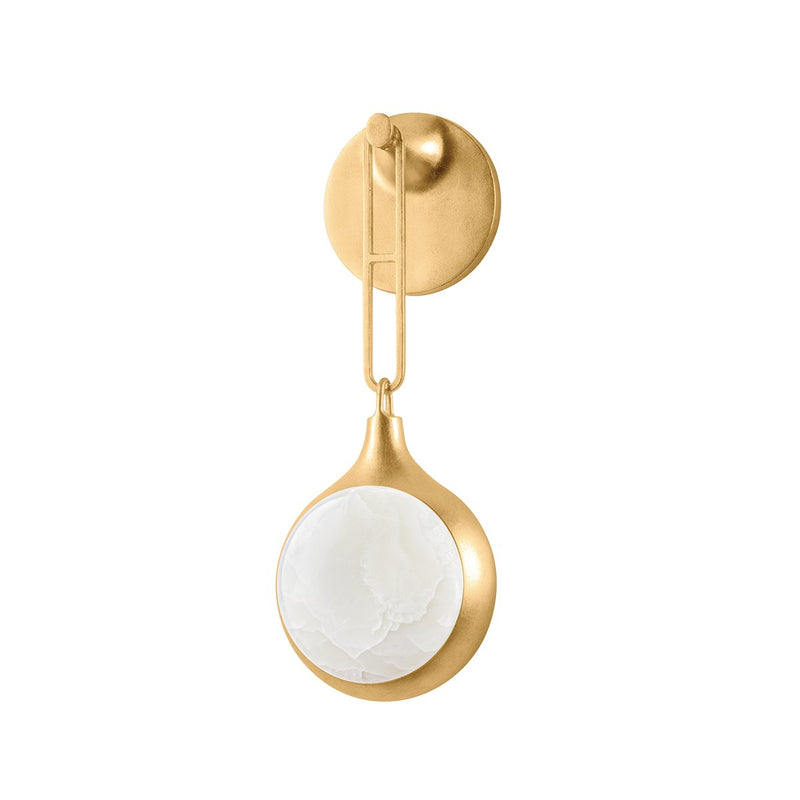 Riviere Wall Sconce in Vintage Gold Leaf