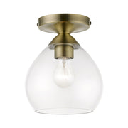 Catania Semi-Flush Mount in Antique Brass