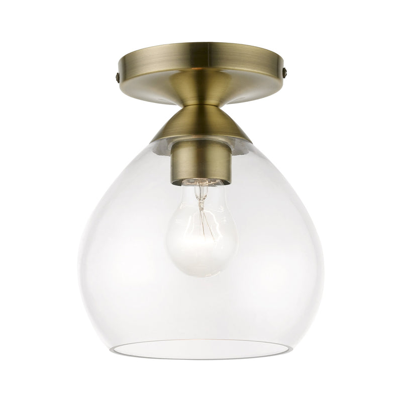 Catania Semi-Flush Mount in Antique Brass