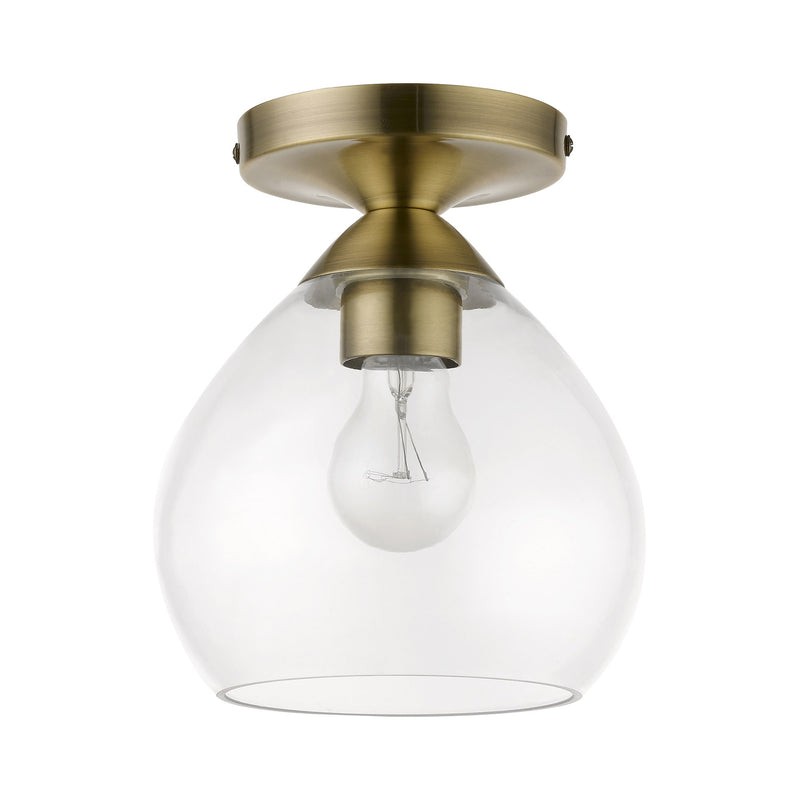 Catania Semi-Flush Mount in Antique Brass