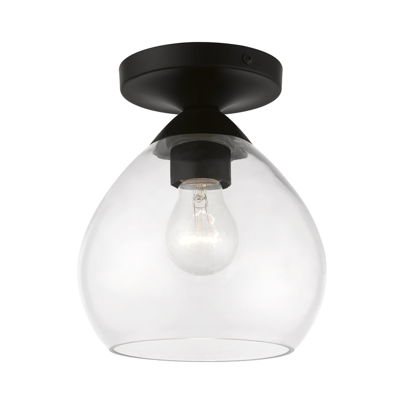 Catania Semi-Flush Mount in Black