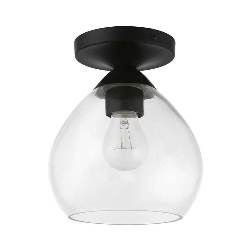 Catania Semi-Flush Mount in Black