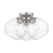 Catania 3-Light Semi-Flush Mount in Brushed Nickel