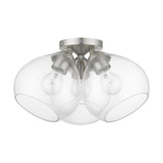 Catania 3-Light Semi-Flush Mount in Brushed Nickel