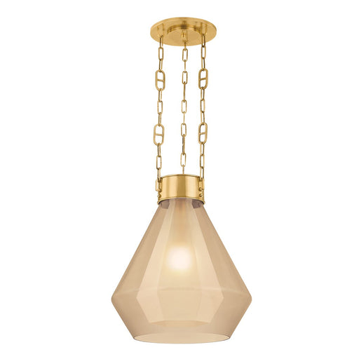 Tragus Large Pendant in Vintage Brass
