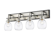 Kraken 4 Light 30" Vanity in Matte Black + Brushed Nickel