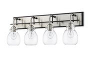 Kraken 4 Light 30" Vanity in Matte Black + Brushed Nickel