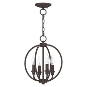 Milania 4-Light Convertible Chandelier / Semi-Flush Mount in Bronze
