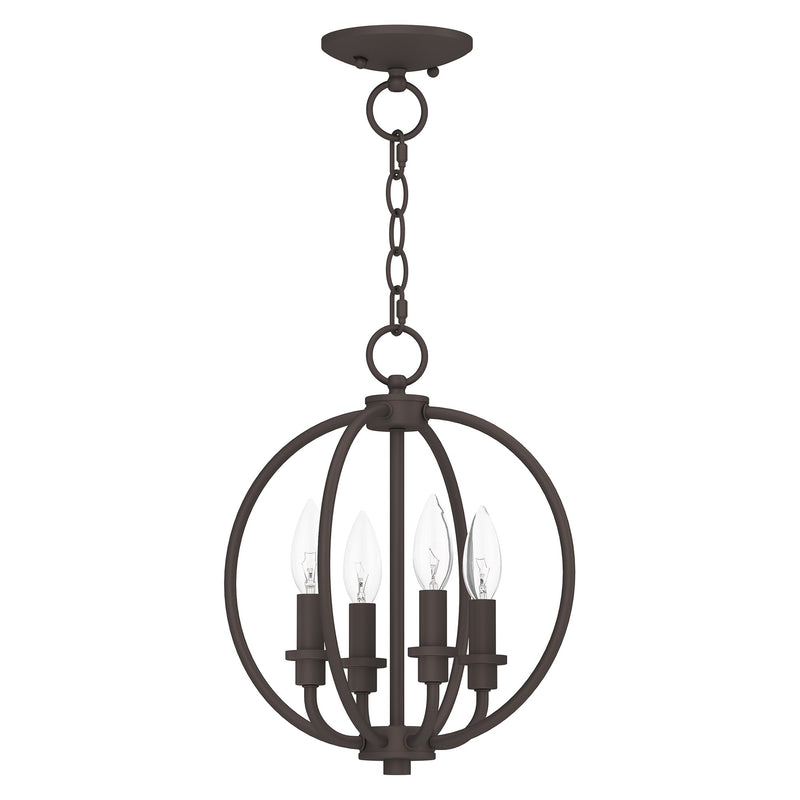 Milania 4-Light Convertible Chandelier / Semi-Flush Mount in Bronze