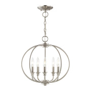 Milania 5-Light Convertible Chandelier / Semi-Flush Mount in Brushed Nickel
