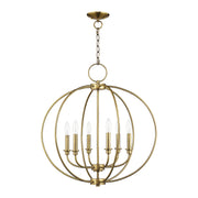 Milania 6-Light Chandelier in Antique Brass