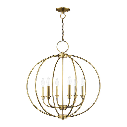 Milania 6-Light Chandelier in Antique Brass