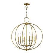 Milania 6-Light Chandelier in Antique Brass