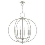 Milania 6-Light Chandelier in Brushed Nickel