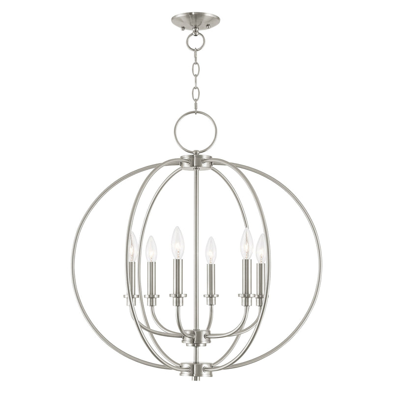 Milania 6-Light Chandelier in Brushed Nickel