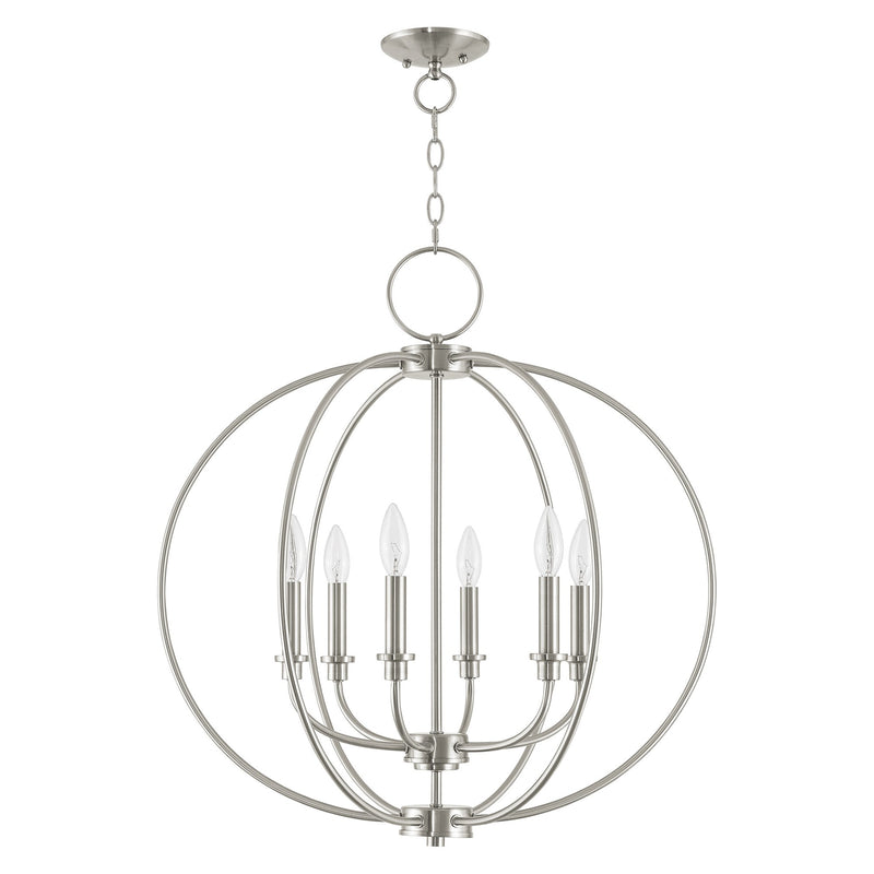 Milania 6-Light Chandelier in Brushed Nickel