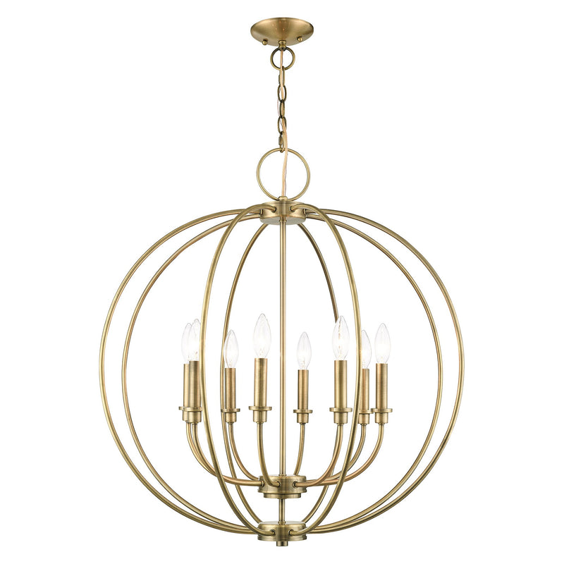 Milania 8-Light Chandelier in Antique Brass