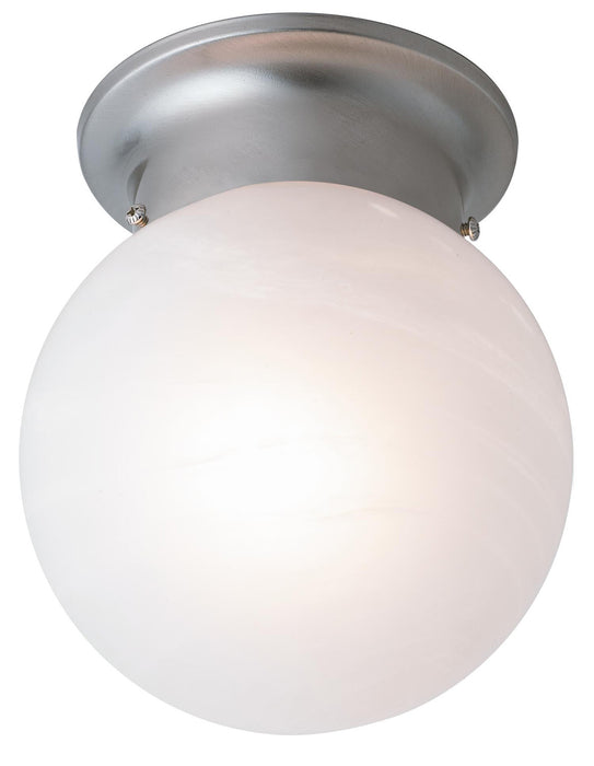 Dash 1-Light Flushmount in Brushed Nickel with Opal Glass