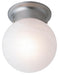 Dash 1-Light Flushmount in Brushed Nickel with Opal Glass