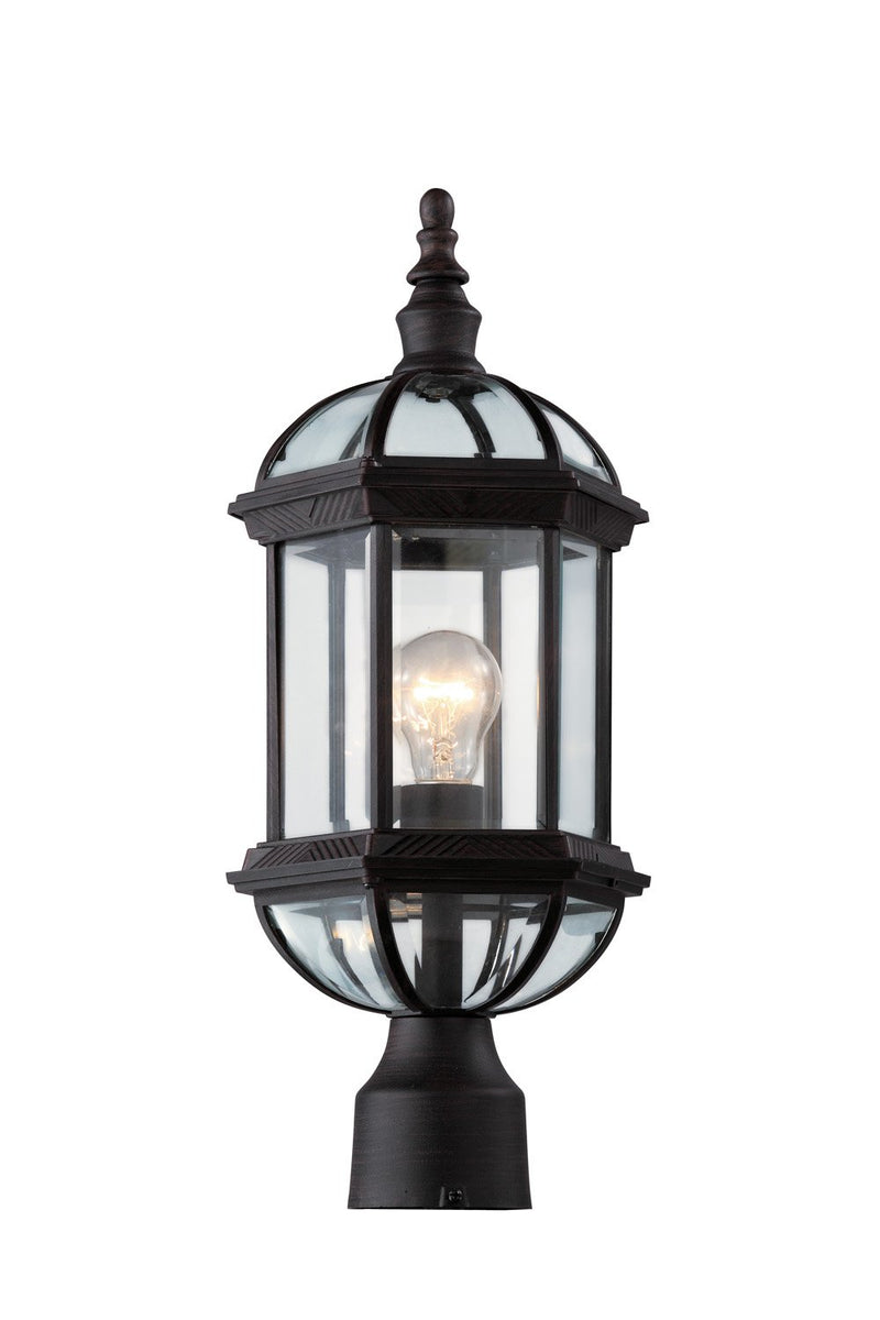 Wentworth 19.75" Outdoor Post Lantern in Rust