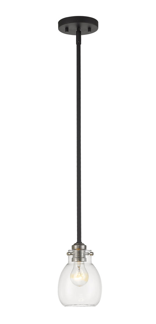 Kraken 1 Light 5.25" Pendant in Matte Black + Brushed Nickel