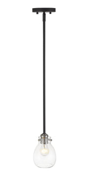 Kraken 1 Light 5.25" Pendant in Matte Black + Brushed Nickel