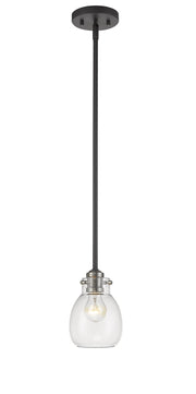 Kraken 1 Light 5.25" Pendant in Matte Black + Brushed Nickel