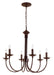 Candle 6-Light Chandelier in Rubbed Oil Bronze
