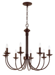 Candle 8-Light 26.5" Chandelier in Rubbed Oil Bronze