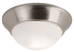 Bolton 2-Light Flushmount in Brushed Nickel with White Frosted Glass