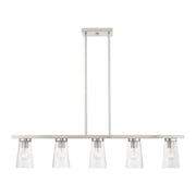 Cityview 5-Light Linear Chandelier in Brushed Nickel