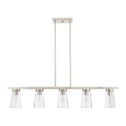 Cityview 5-Light Linear Chandelier in Brushed Nickel