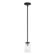 Cityview Mini Pendant in Black with Brushed Nickel Accents