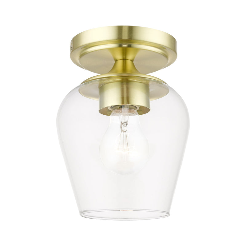 Willow Flush Mount in Satin Brass