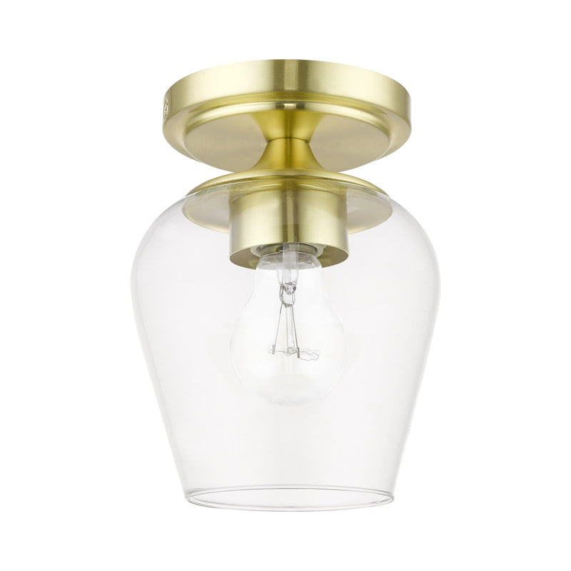 Willow Flush Mount in Satin Brass