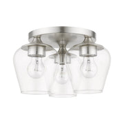Willow 3-Light Flush Mount in Brushed Nickel