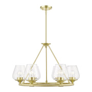 Willow 6-Light Chandelier in Satin Brass