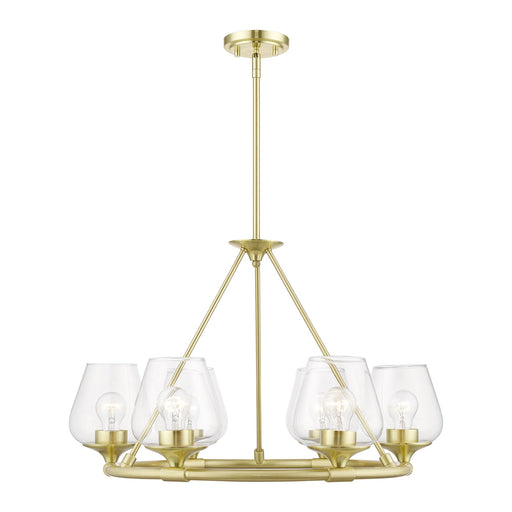 Willow 6-Light Chandelier in Satin Brass