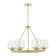 Willow 6-Light Chandelier in Satin Brass