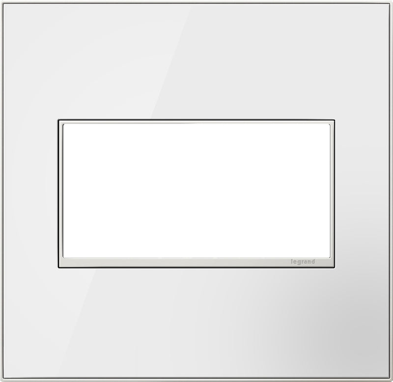 Real Materials 2-Gang Wall Plate in Mirror White