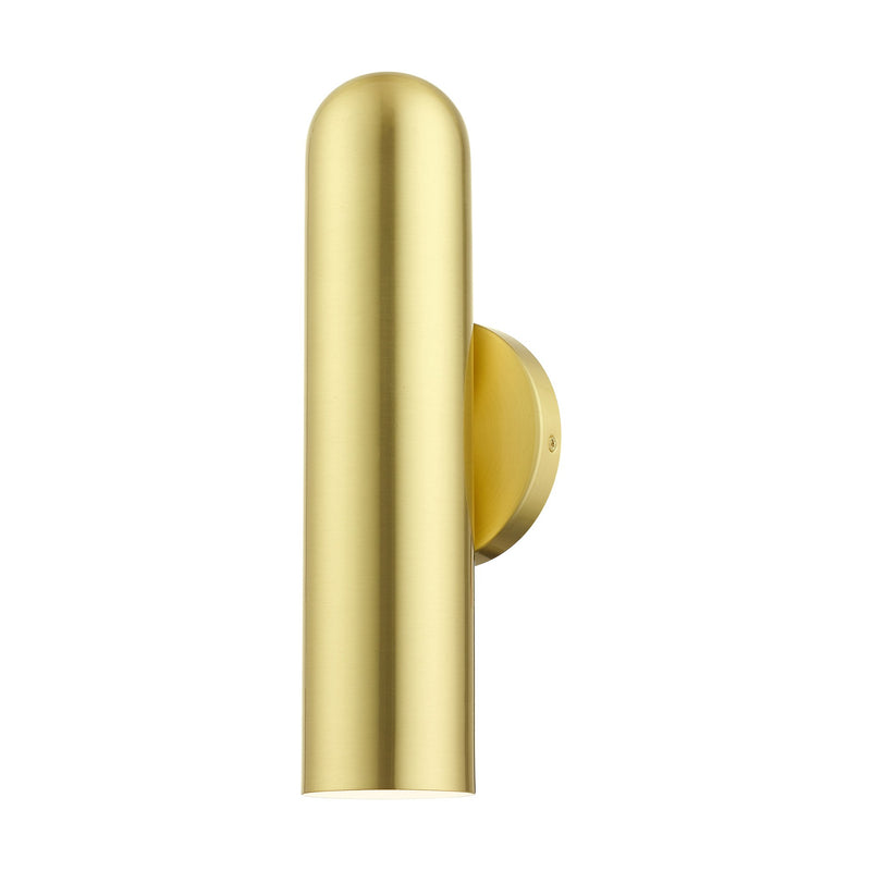 Ardmore ADA Wall Sconce in Satin Brass with Polished Brass Accents
