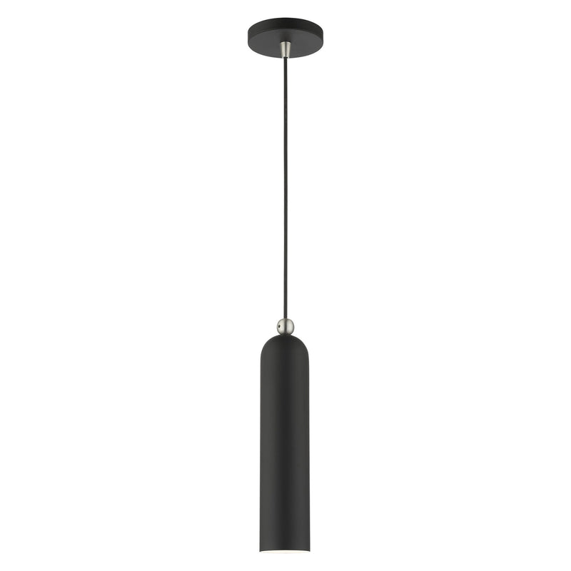 Ardmore Pendant in Black with Brushed Nickel Accents
