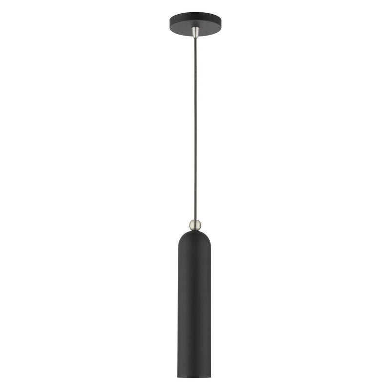 Ardmore Pendant in Black with Brushed Nickel Accents