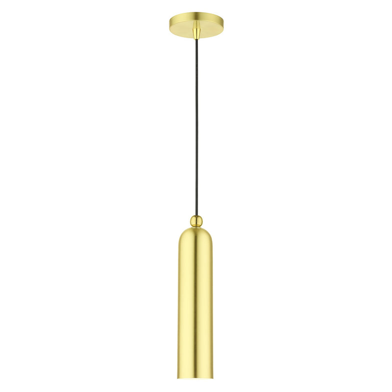 Ardmore Pendant in Satin Brass with Polished Brass Accents