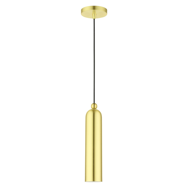 Ardmore Pendant in Satin Brass with Polished Brass Accents