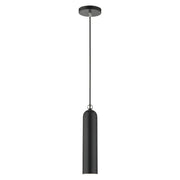 Ardmore Pendant in Shiny Black with Polished Chrome Accents