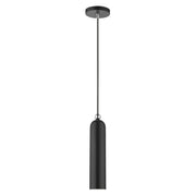 Ardmore Pendant in Shiny Black with Polished Chrome Accents
