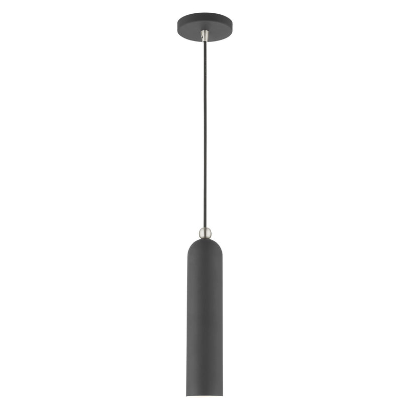 Ardmore Pendant in Scandinavian Gray with Brushed Nickel Accents