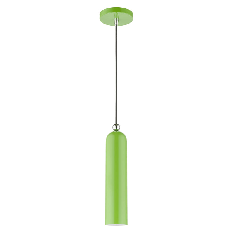 Ardmore Pendant in Shiny Apple Green with Polished Chrome Accents