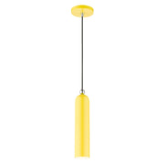 Ardmore Pendant in Shiny Yellow with Polished Chrome Accents